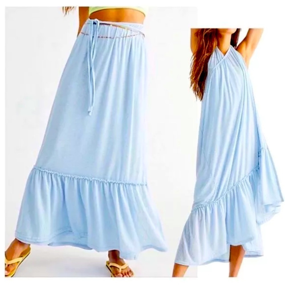 Free People Beach Convertable Halter Maxi Dress
Ribbed Tiered Wrap Skirt - Picture 1 of 11